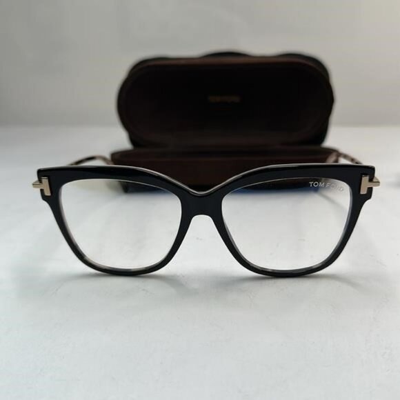 💯- New  - TOM FORD Optical TF5704-B BLack BLUE LIGHT TF5704 TF5704-F-B/0 Ey… - Picture 6 of 15